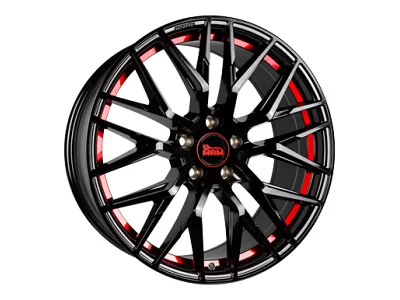 MAM MAM, RS4, 8x18 ET45 5x112 72,6 - Nero, rosso