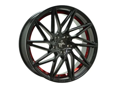 KESKIN Keskin, KT20 Future, 8,5x19 ET45 5x112 72,6 - Nero opaco, rosso