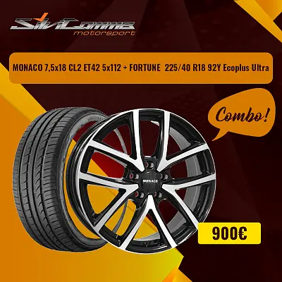 Monaco 7,5x18 CL2 Et 42 5x112 + Fortune 225/40 r18 92y Ecoplus Ultra